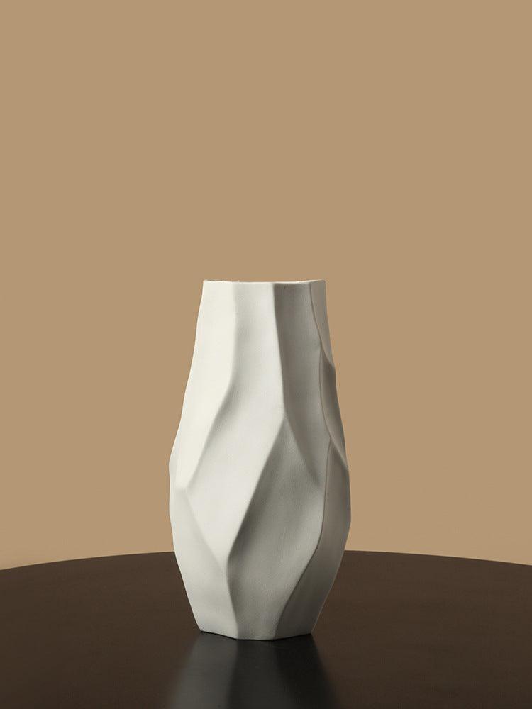 Ripple Ceramic Vase Snow White - Miss One