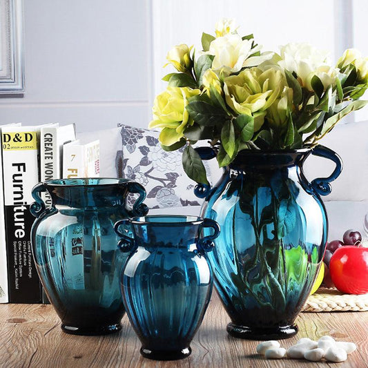 Amphora Glass Vase Sapphire Extra Large - Miss One