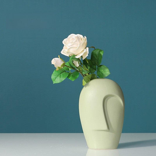 Muse Round Ceramic Vase Olive Medium - Miss One