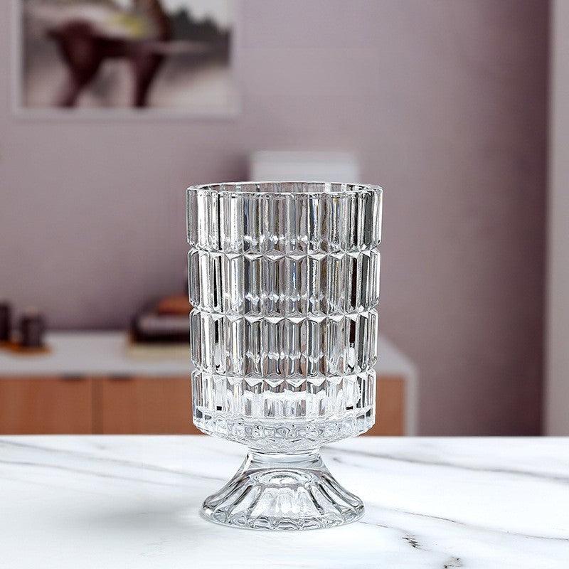 Lantern Glass Vase Plaid - Miss One