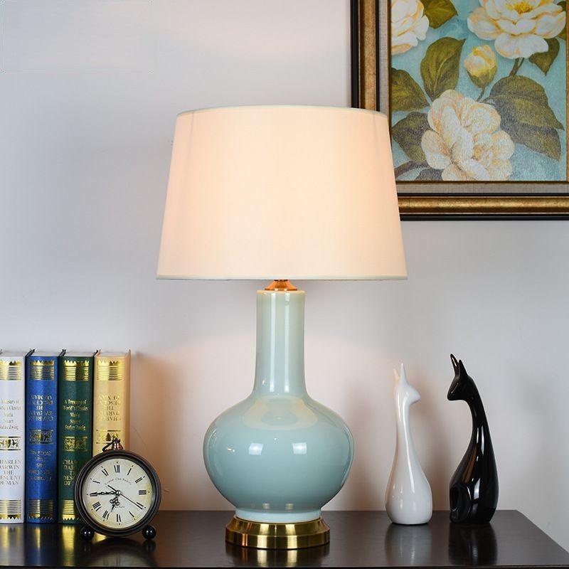 Classic Hometown Ceramic Table Lamp Pale Blue Large - Miss One