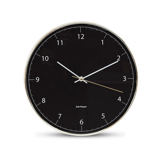 Salt&Pepper Blair Wall Clock Black with Gold Frame 31CM 51644 - Miss One