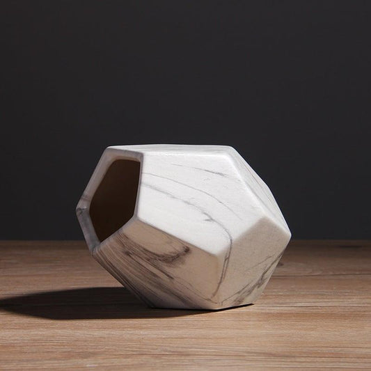 Marble Printed Ceramic Vase Chunky Medium - Miss One