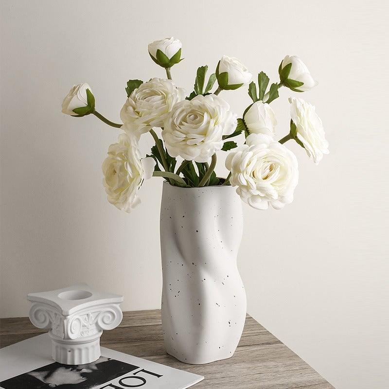 Ripple Twisted Ceramic Vase White – Miss One